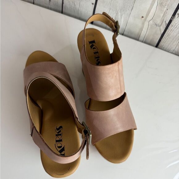 Kork-Ease Block Heel Leather Upper Heels for Bone color Size 9 - Picture 6 of 14